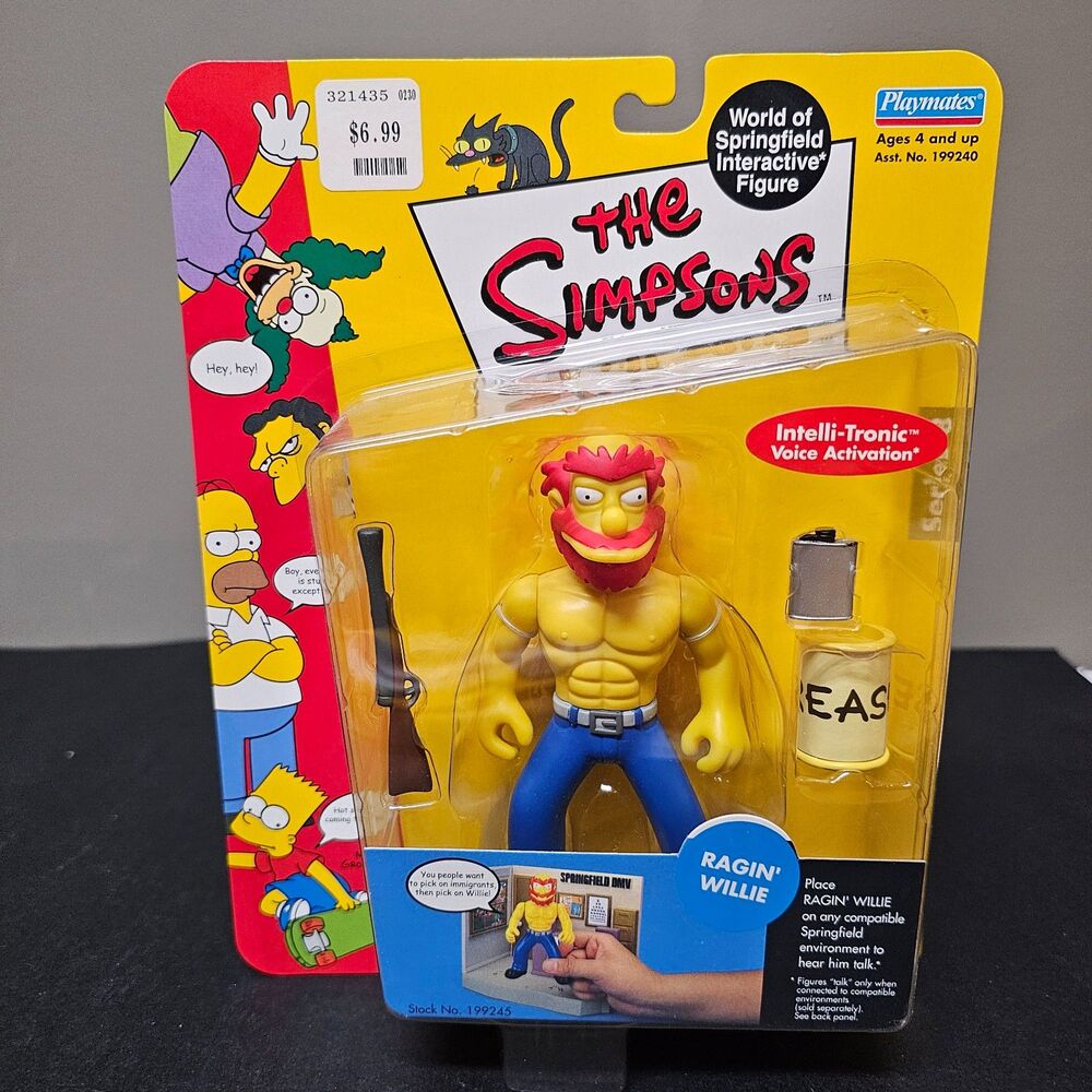 Ragin' Willie World of Springfield Simpsons Intelli-tronic Figure NIP Series 8